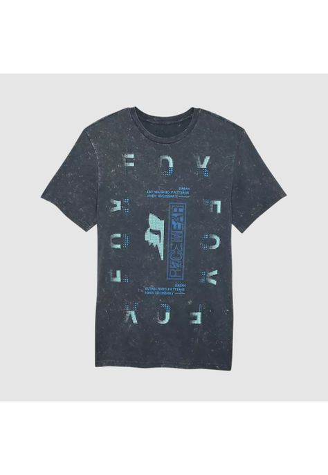 Polera Lifestyle Throttle Azul Vintage Oscuro Fox-0
