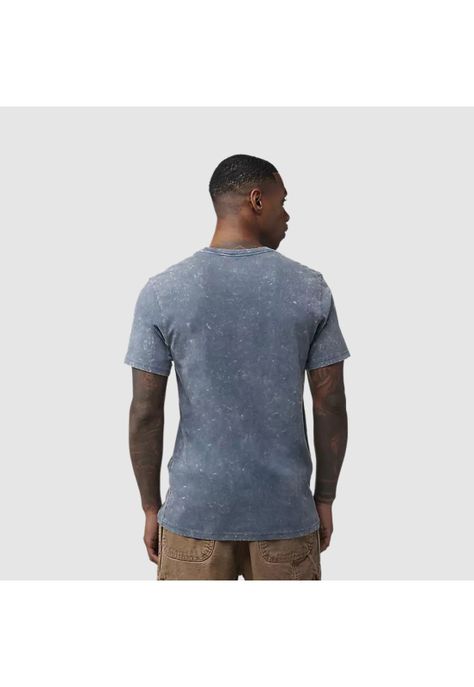 Polera Lifestyle Throttle Azul Vintage Oscuro Fox-3