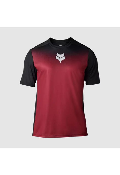 Polera Bicicleta Ranger Keel Negro/Rojo Fox-0