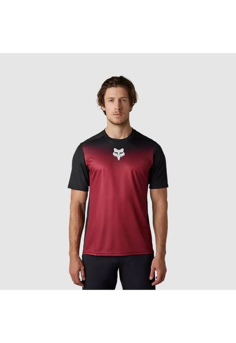 Polera Bicicleta Ranger Keel Negro/Rojo Fox-1