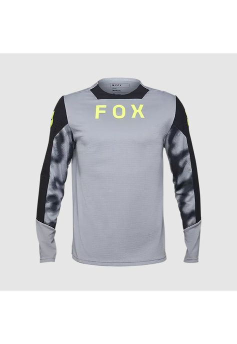 Polera Bicicleta Defend Taunt Manga Larga Gris Fox-0