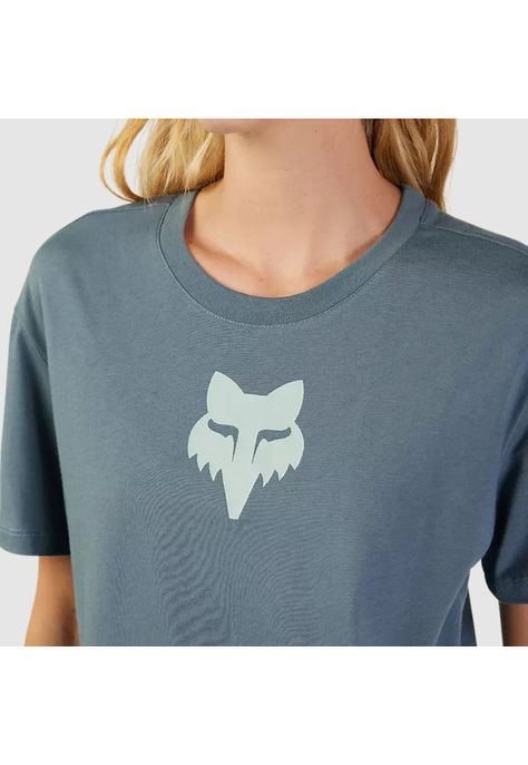 Polera Lifestyle Mujer Fox Head Gris Azulado Fox-2