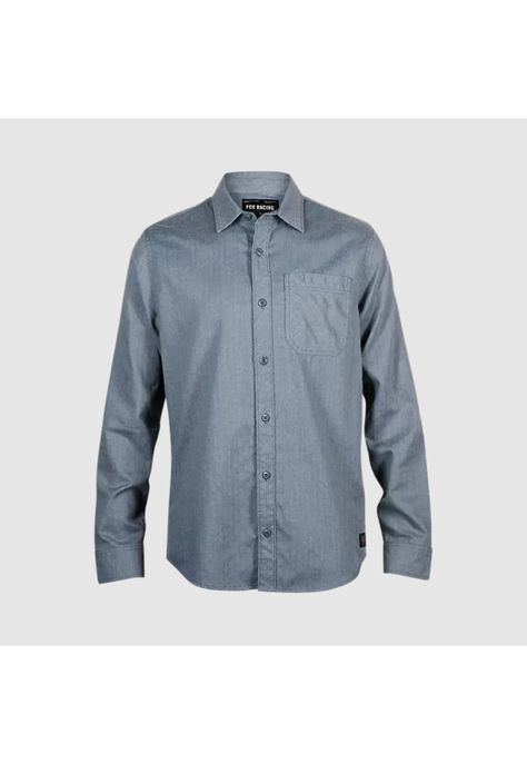 Camisa Lifestyle Level Up Woven Gris Azulado Fox-2