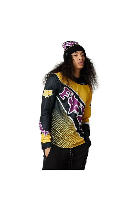Polera Lifestyle Manga Larga Burm Amarillo Fox-0