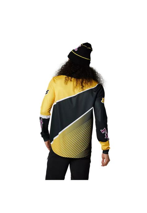 Polera Lifestyle Manga Larga Burm Amarillo Fox-2