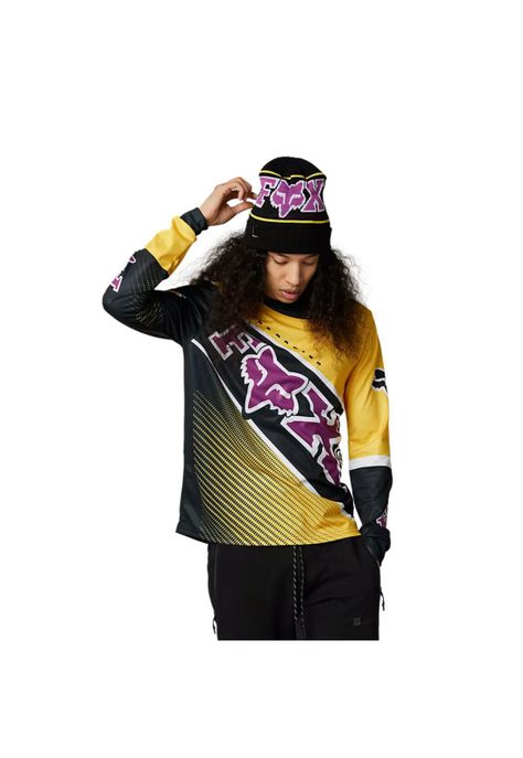 Polera Lifestyle Manga Larga Burm Amarillo Fox-3