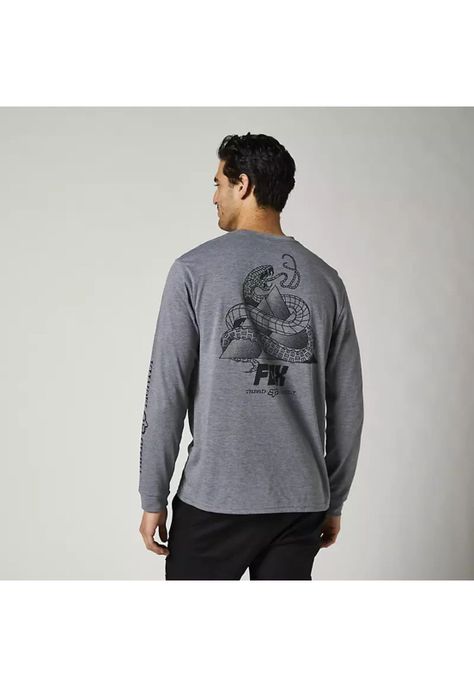 Polera Lifestyle Manga Larga Tread Lightly Gris Fox-1