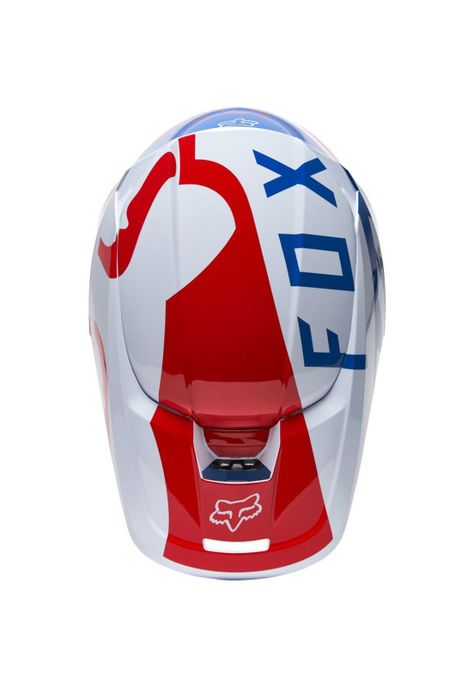Casco Moto V1 Skew Blanco Fox-2