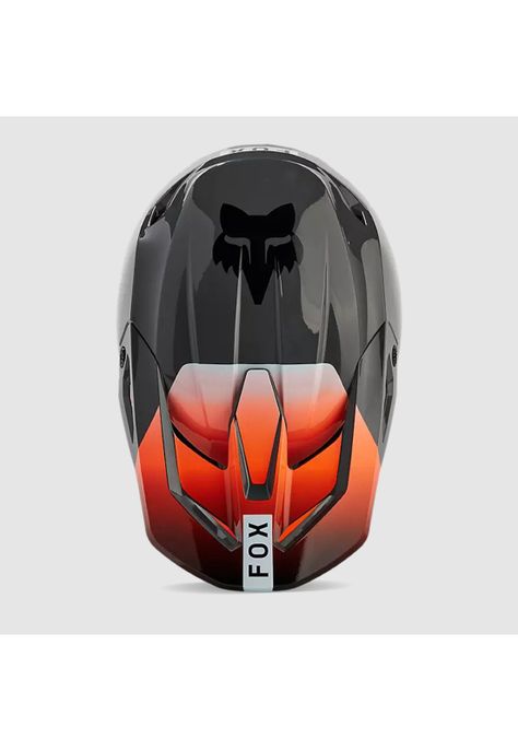 Casco Moto Niño V1 Ballast Gris/Naranjo Fox-3