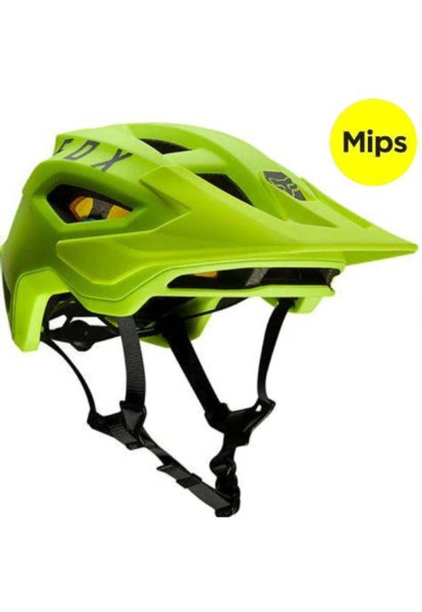 Casco Bicicleta Speedframe Mips Amarillo Fluor Fox-0