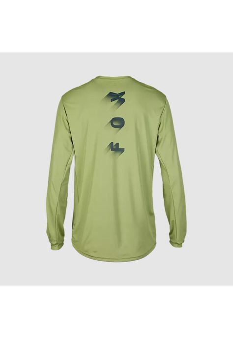 Polera Bicicleta Ranger Wayfaring Manga Larga Verde Pastel Fox-1