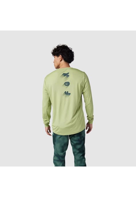 Polera Bicicleta Ranger Wayfaring Manga Larga Verde Pastel Fox-3