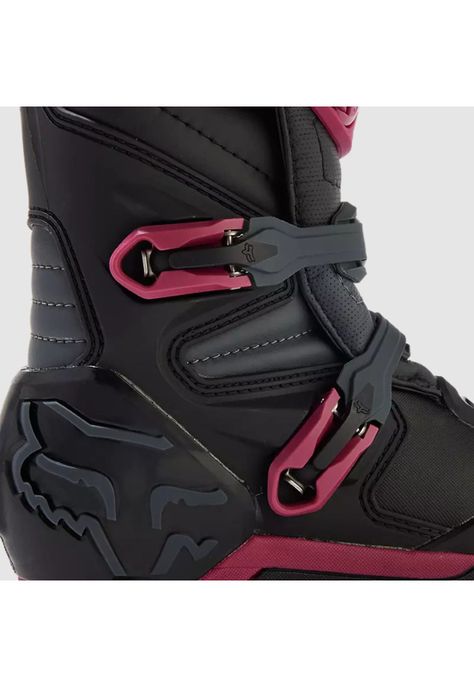 Botas Moto Mujer Comp Morado Fox-6