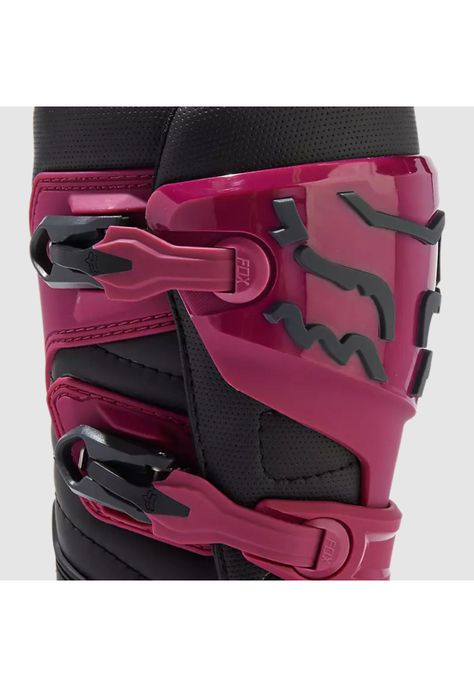 Botas Moto Mujer Comp Morado Fox-8