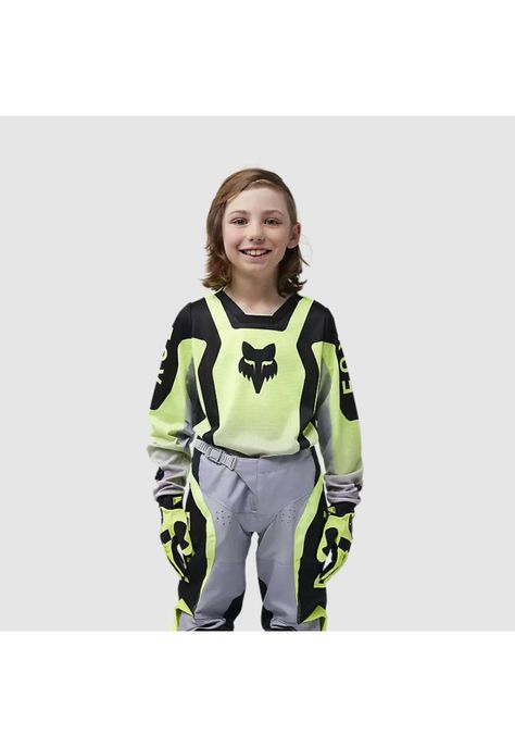 Polera Moto Niño 180 Lean Amarillo Fox-2
