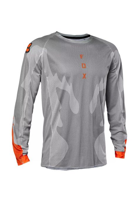 Polera Moto Airline Exo Gris/Naranjo Fox-0