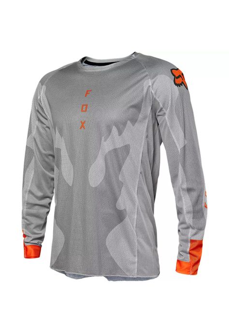 Polera Moto Airline Exo Gris/Naranjo Fox-2