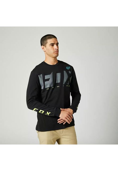 Polera Lifestyle RKANE Manga Larga Negro Fox-0
