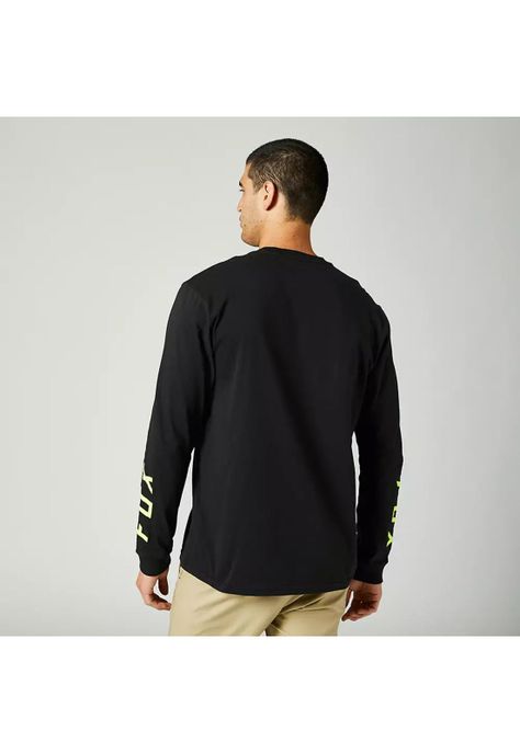 Polera Lifestyle RKANE Manga Larga Negro Fox-1
