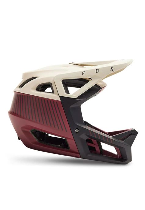 Casco Bicicleta Proframe RS Mash Blanco/Burdeo Fox-1