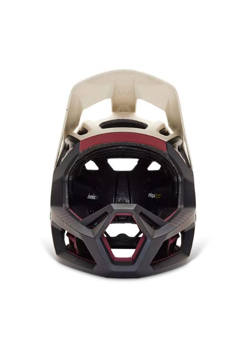 Casco Bicicleta Proframe RS Mash Blanco/Burdeo Fox-4