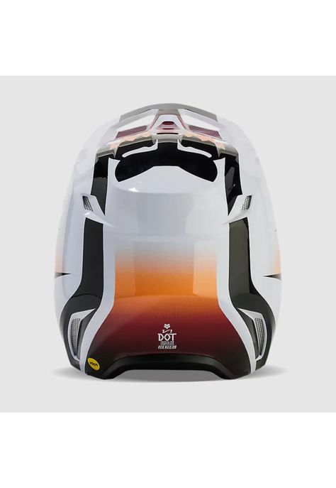 Casco Moto Niño V1 Flora Blanco/Negro Fox-4