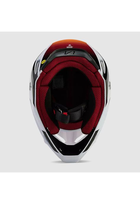Casco Moto Niño V1 Flora Blanco/Negro Fox-5