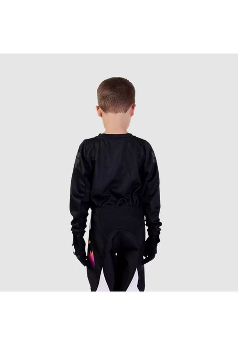 Polera Moto Infantil 180 Blackout Negro Fox-1