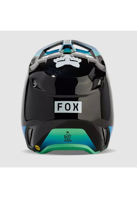 Casco Moto V1 Ballast Negro/Azul Fox-4