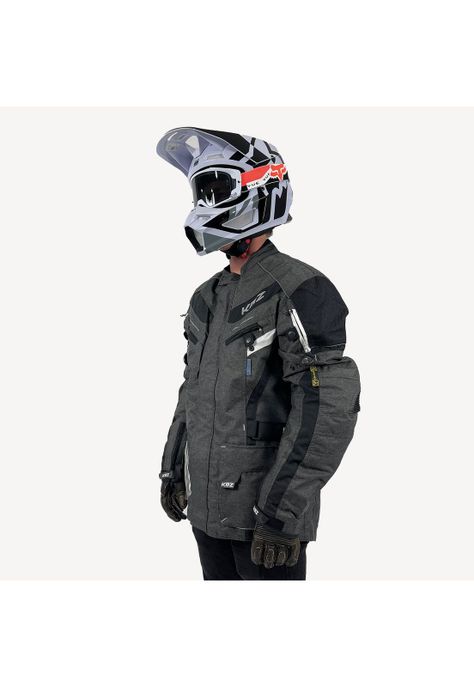 Chaqueta Moto Calle Luxor Gris/Blanco KMZ-2