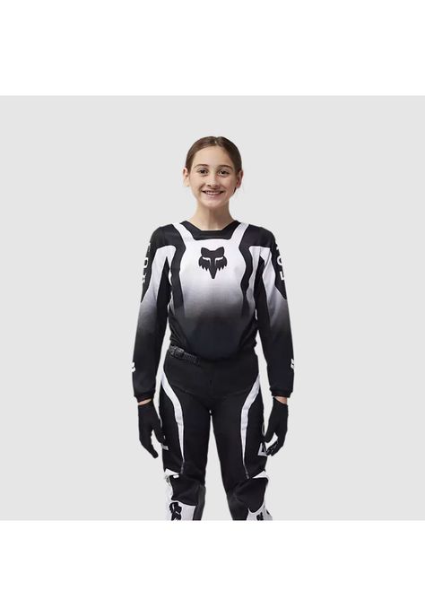 Polera Moto Niño 180 Lean Negro Fox-2