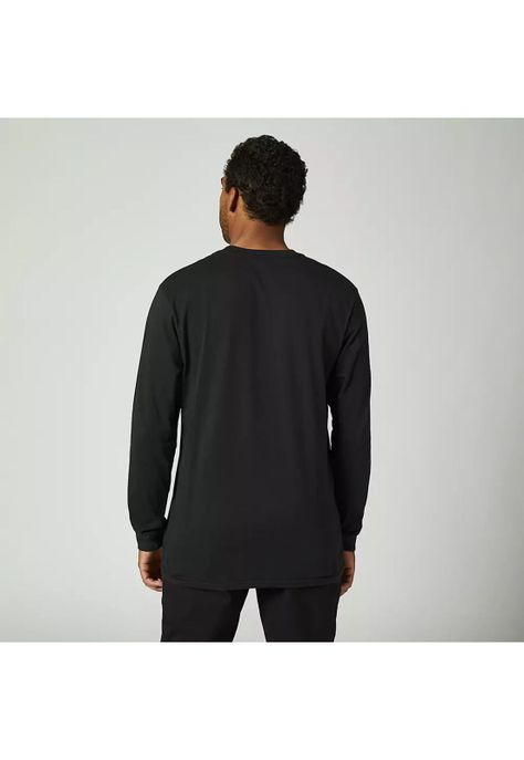 Polera Lifestyle Kawasaki Stripes Premium Manga Larga Negro Fox-1