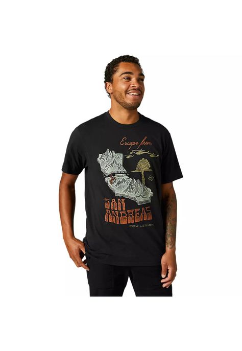 Polera Lifestyle Replical Negro Fox-0