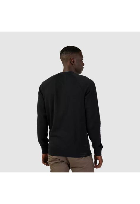 Poleron Lifestyle Sin Capucha Absolute Crew Negro Fox-3