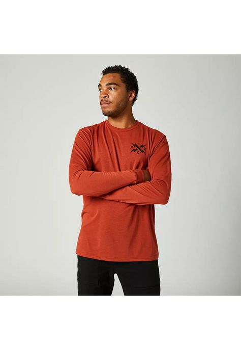 Polera Lifestyle Calibrated Manga Larga Rojo Fox-2