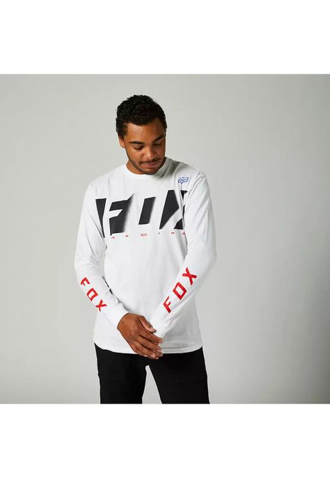 Polera Lifestyle RKANE Manga Larga Blanco Fox-2