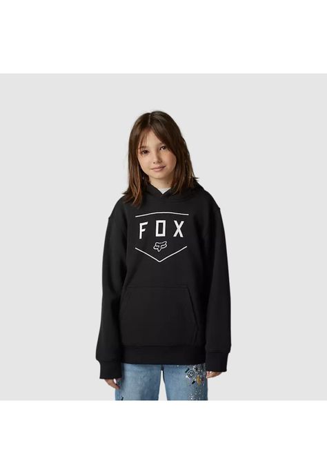 Poleron Lifestyle Niño Shield Negro Fox-0