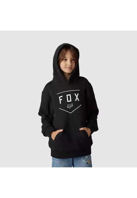Poleron Lifestyle Niño Shield Negro Fox-1