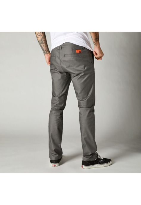 Pantalon Lifestyle Essex Slim Elástico Gris Fox-1