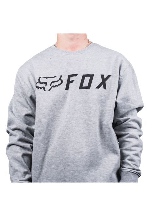Poleron Lifestyle Refract Crew Gris Fox-1