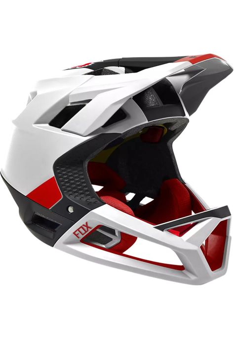 Casco Bicicleta Proframe Blocked Blanco/Negro/Rojo Fox-0