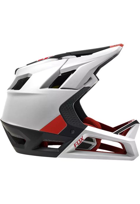 Casco Bicicleta Proframe Blocked Blanco/Negro/Rojo Fox-1