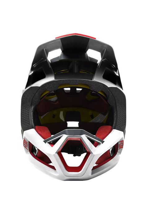 Casco Bicicleta Proframe Blocked Blanco/Negro/Rojo Fox-4