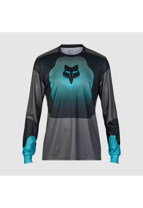 Polera Bicicleta Ranger Revise Manga Larga Celeste/Gris Fox-0