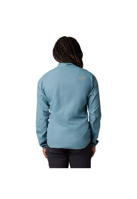 Chaqueta Cortavientos Bicicleta Mujer Ranger Celeste/Morado Fox-2