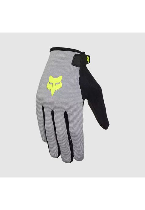 Guantes Bicicleta Ranger Gris/Amarillo Fox-0