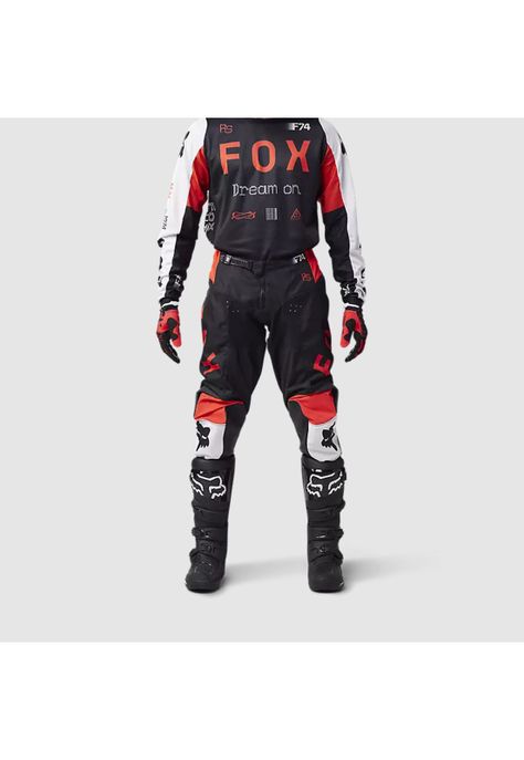 Pantalon Moto 180 Race Spec Rojo/Negro Fox-2