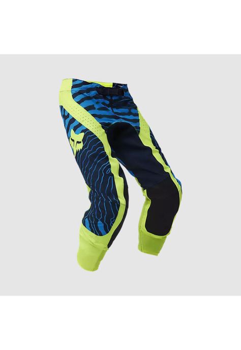 Pantalon Moto Flexair Impression Azul/Amarillo Fox-0
