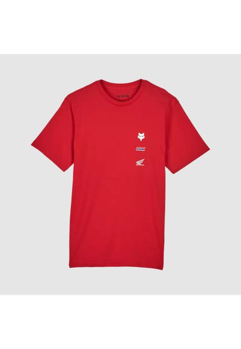 Polera Lifestyle Fox x Honda II Rojo Fox-0