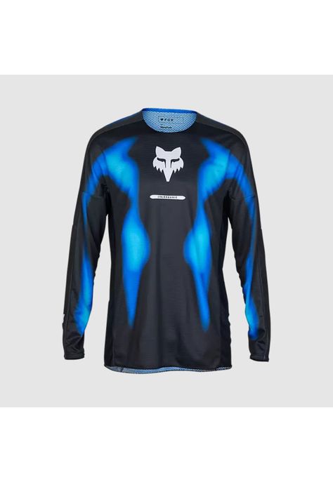 Polera Moto 360 Volatile Negro/Azul Fox-0